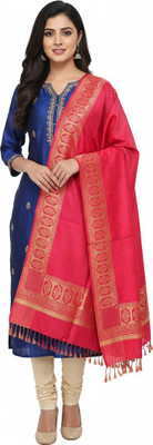 Kti Viscose, Acrylic Printed Women Shawl(Pink)