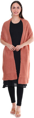 Pick Ur Needs Wool Self Design Women Shawl(Pink)