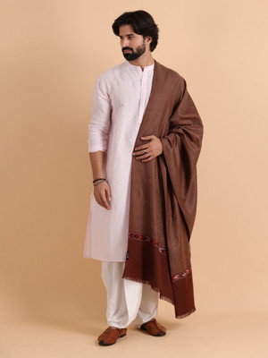 Tweedle Acrylic Printed Men Shawl(Maroon)