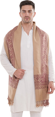 Life and style Wool Printed Men Shawl(Beige)