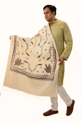 Sprha Wool Polka Print Men, Women Shawl(Beige)