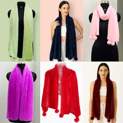 Coolordrops Wool Applique Women Shawl(Multicolor)