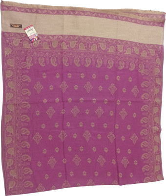Pransh Collections Wool Printed Women Shawl(Pink)