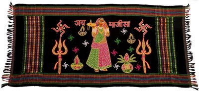 Navya Handicraft Wool Embroidered Women Shawl(Black)