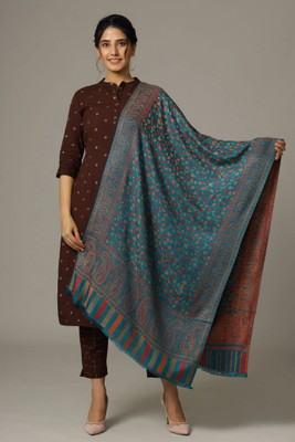 CHOUDHARYRETAILS Polyester Wool Blend Woven Women Shawl(Light Green)