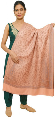 BE SWADESHI Wool Self Design Women Shawl(Multicolor)