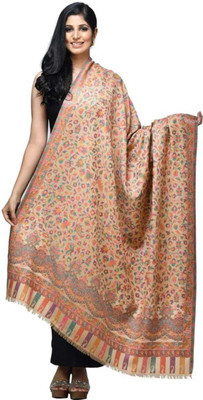 KASHMIR HANDLOOM Wool Self Design Women Shawl(Multicolor)