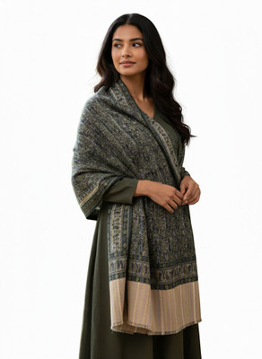 Sia and fab Wool Woven Women Shawl(Multicolor)