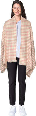 HUEVESS Cashmere Geometric Print Women Shawl(Pink)