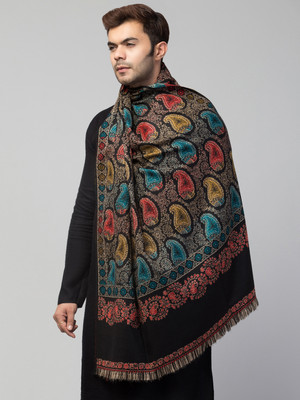 Tweedle Wool Woven Men Shawl(Multicolor)