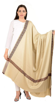 WEAVER VILLAS Wool Self Design Women Shawl(Multicolor)