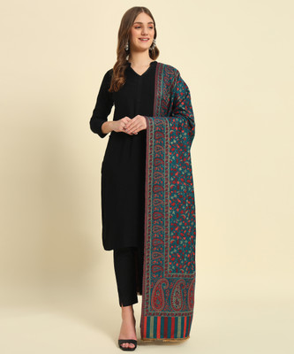 DECANTER Wool Self Design Women Shawl(Multicolor)