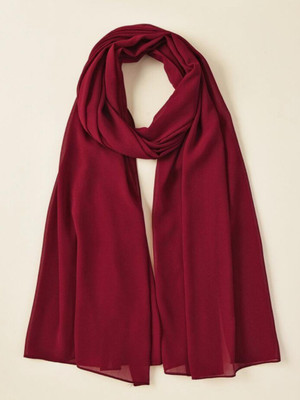 Fizanish Generic Self Design Women Shawl(Maroon)