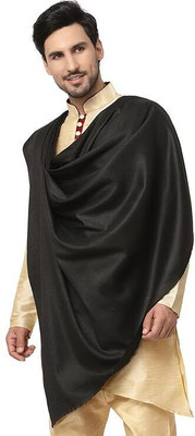 CHOUDHARYRETAILS Wool Self Design Men Shawl(Black)