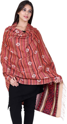 Pickks Wool Geometric Print Women Shawl(Multicolor)