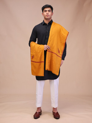 swi stylish Wool Embroidered Men Shawl(Multicolor)