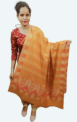 Royal-E-Kashmir Pashmina Embroidered Women Shawl(Yellow)