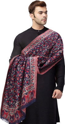 manra Wool Woven Men Shawl(Blue)
