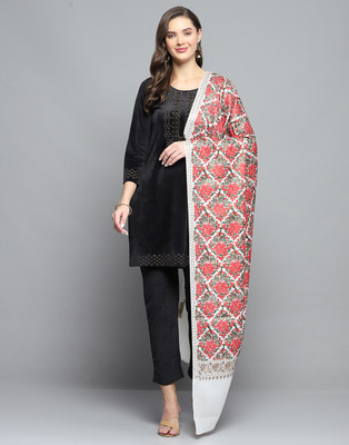 MONTE CARLO Wool Self Design Women Shawl(Multicolor)