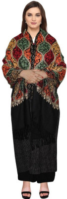 RADHE PRODUCTS Wool Embroidered Women Shawl(Multicolor)