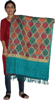 BE SWADESHI Wool Embroidered Women Shawl(Multicolor)