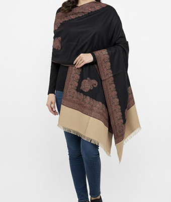 TSE Pashmina Paisley Women Shawl(Black)