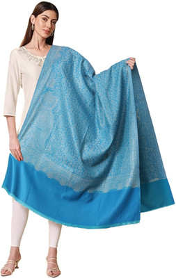 Ramnaya Wool Paisley Women Shawl(Blue)