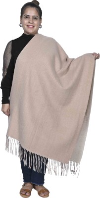 Calvadoss Viscose Solid Women Shawl(Beige)