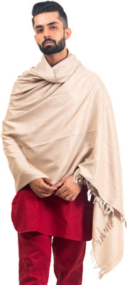 BAISA Wool Solid Men Shawl(Beige)