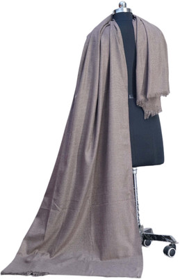 Shiv Ambba Poly Wool Woven Men, Women Shawl(Grey)