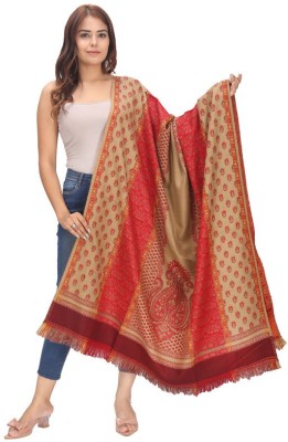 Life and style Wool Printed Women Shawl(Red)