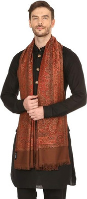 Anshu fashion Wool Self Design Men Shawl(Brown)