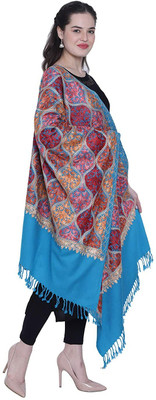 WEAVER VILLA Wool Self Design Women Shawl(Multicolor)