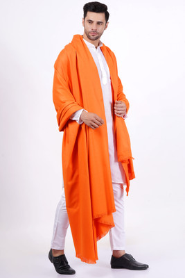 Sprha Wool Solid Men Shawl(Orange)