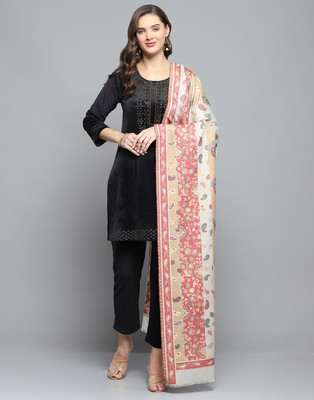 MONTE CARLO Wool Self Design Women Shawl(Multicolor)