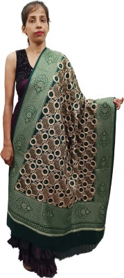 Kashmiri queen Pashmina Embroidered Women Shawl(Green)