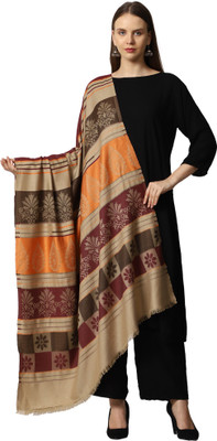 swi stylish Acrylic Paisley Women Shawl(Beige)