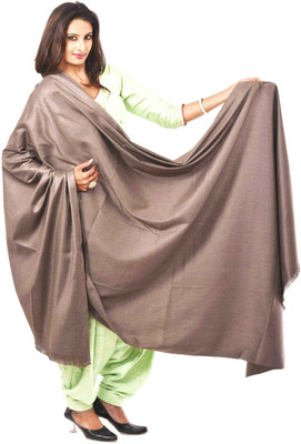 Royal-E-Kashmir Wool Solid Women Shawl(Brown)
