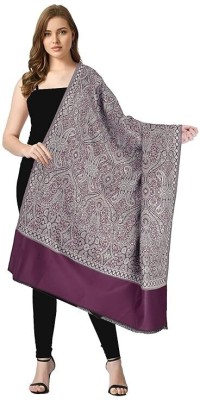 Ramnaya Wool Paisley Women Shawl(Purple)