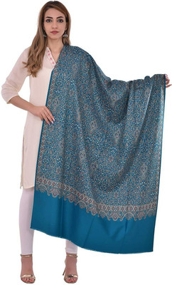 HOC Wool Self Design Women Shawl(Multicolor)