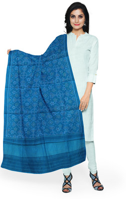Garvi Gurjari Acrylic Self Design Women Shawl(Light Blue)