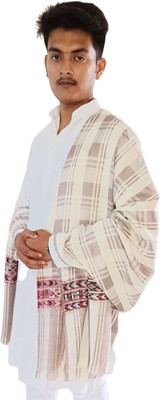 Royal-E-Kashmir Wool Self Design Women Shawl(Beige)