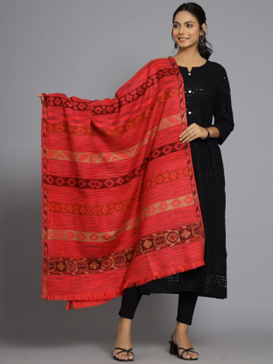 Ravaiyaa - Attitude Is Everything Wool Striped Women Shawl(Pink)