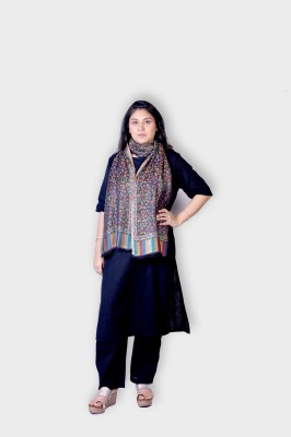 Allure Motifs Wool Woven Men, Women Shawl(Multicolor)