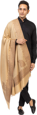 Pashgiri Wool Embroidered Men Shawl(Beige)