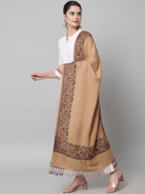 CLASSIC SALES Wool Embroidered Women Shawl(Multicolor)