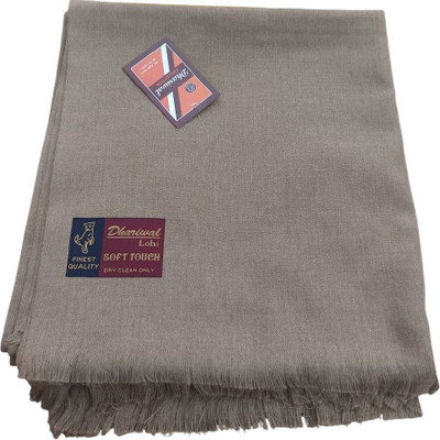 Dhariwal Wool Solid Men Shawl(Brown)