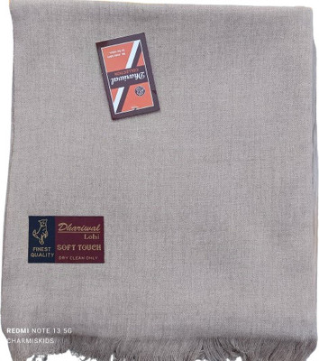 Dhariwal Wool Solid Men Shawl(Grey)