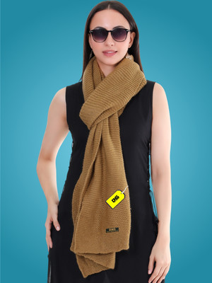 Daily Needs Shop Wool Self Design Women Shawl(Brown)