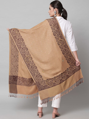 CLASSIC SALES Wool Embroidered Women Shawl(Multicolor)